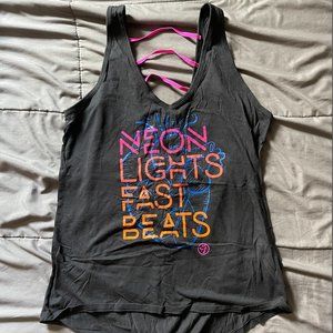 Zumba Neon Lights Fast Beats Tank M
